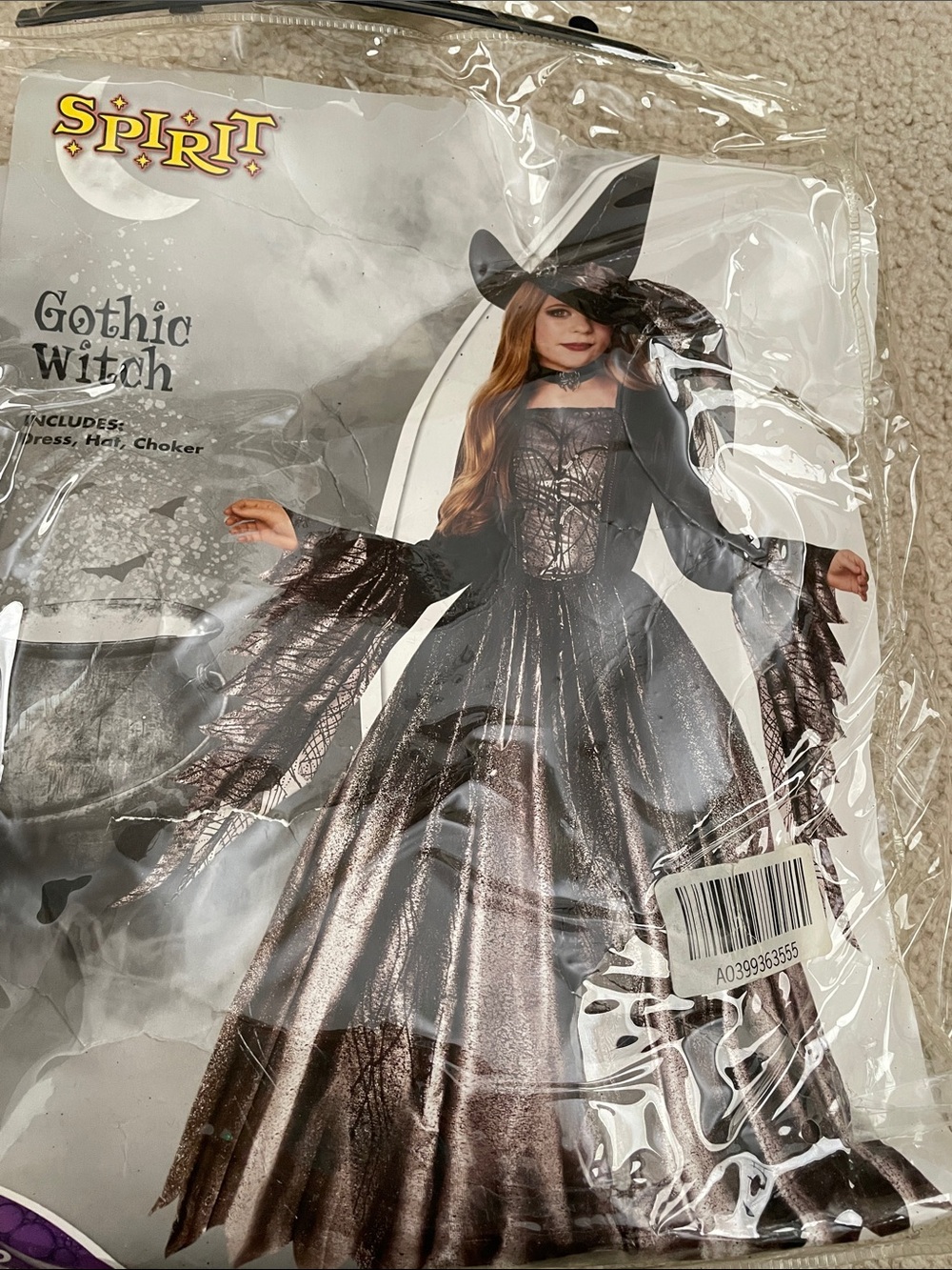 Spirit Black Gothic Witch Costume for Kids